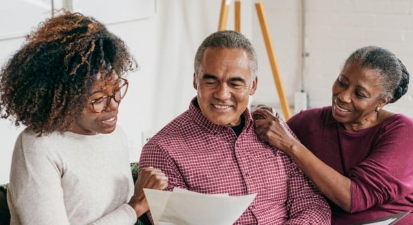 Senior couple making a will