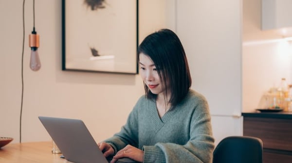 Young woman on laptop